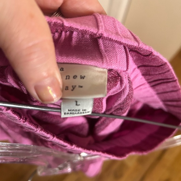 A New Day Pink Striped Midi Skirt & bralette top - Picture 2 of 8